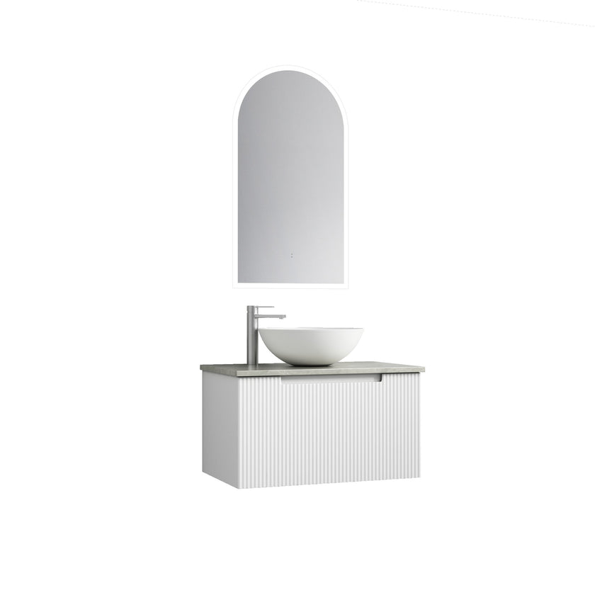 Perla Wall Hung Mark 2 Vanity Including Flat Stone Top