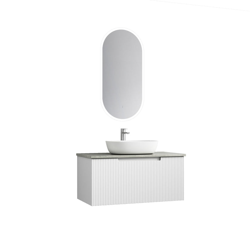 Perla Wall Hung Mark 2 Vanity Including Flat Stone Top