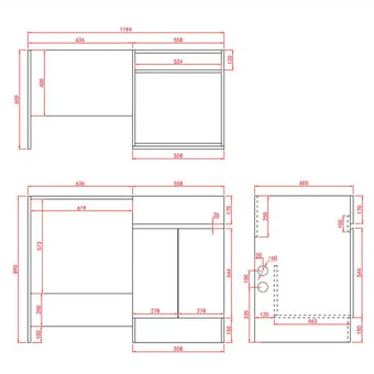 Autumn PVC Drawer All In One Laundry Unit