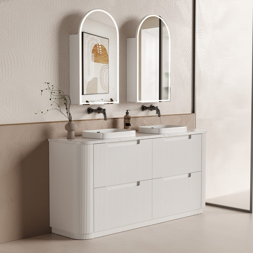 Curva Floor Standing Vanity Including Stone Top