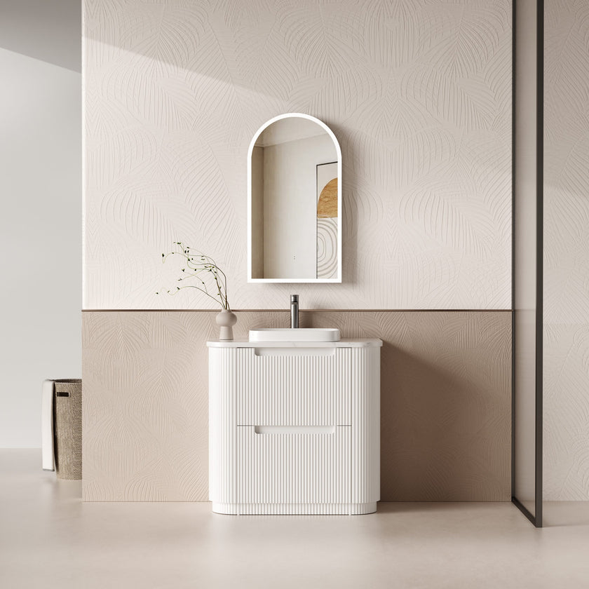 Curva Floor Standing Vanity Including Stone Top