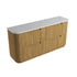 Curved Varcelli Floor Standing Vanity Including Stone Top