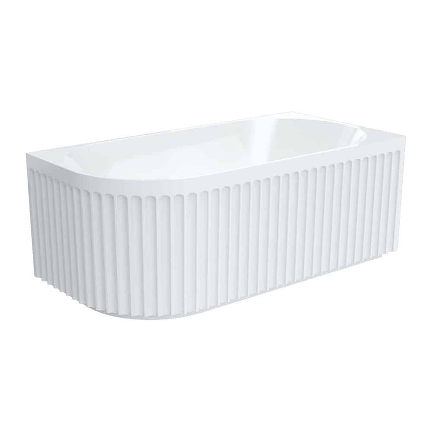 Eleanor Fluted Corner Left Hand Acrylic Bath