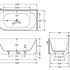 Eleanor Fluted Corner Left Hand Acrylic Bath