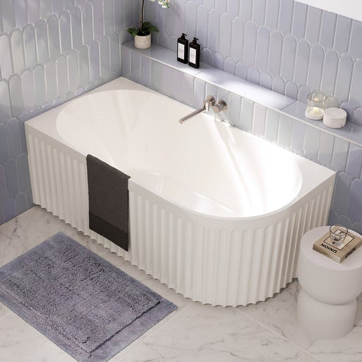 Eleanor Fluted Corner Right Hand Acrylic Bath