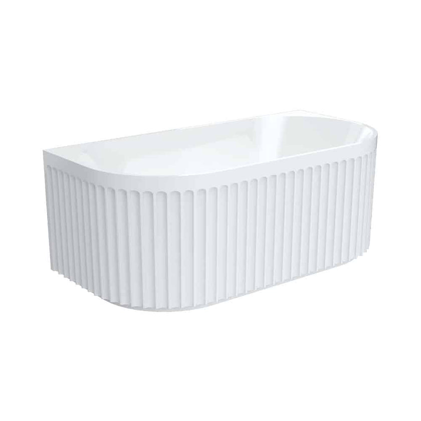 Eleanor Fluted Back To Wall Acrylic Bath