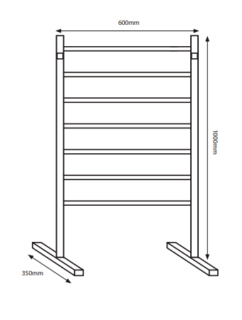 Free Standing Heated Towel Rail