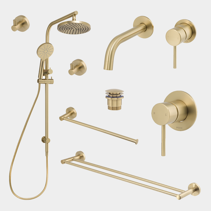 Fully Finished in Gold Bundle (Wall Mixer Edition)