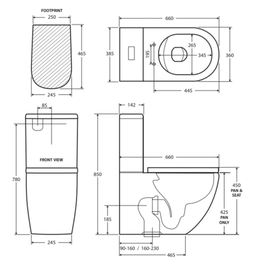 Koko Tornado Back To Wall Toilet Suite, Matte White