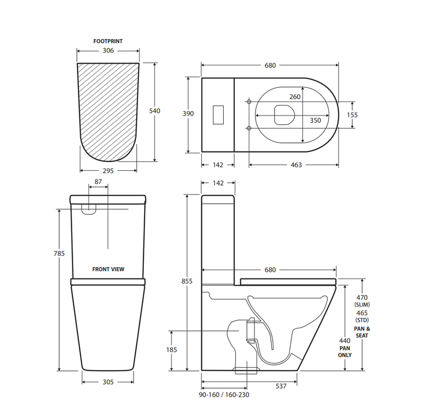 Kaya Tornado Flush Back To Wall Toilet Suite