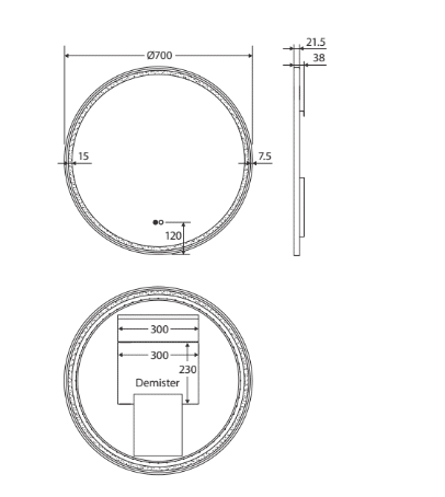 Reba LED Framed Mirror