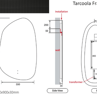 LED Tarcoola Frameless Mirror