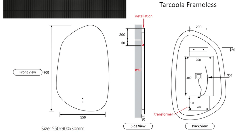 LED Tarcoola Framed Mirror
