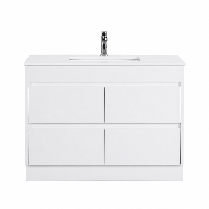 Leona Floor Standing Vanity with Ceramic Top