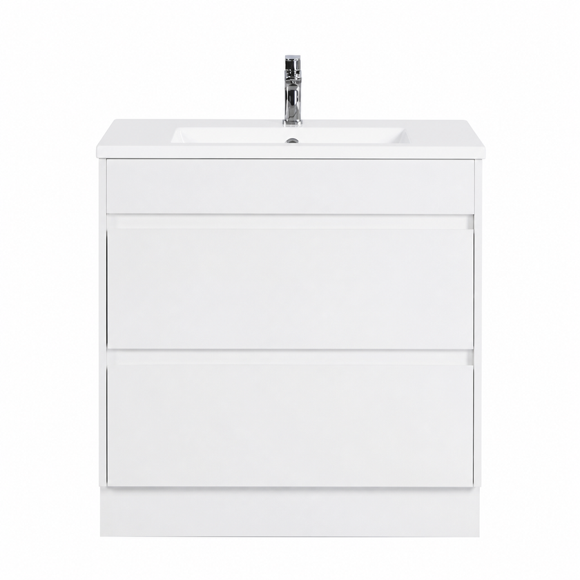 Leona Floor Standing Vanity with Ceramic Top