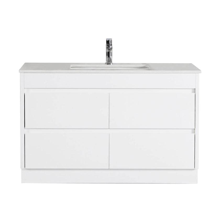 Leona Floor Standing Vanity Including Stone Top and Undermount Basin