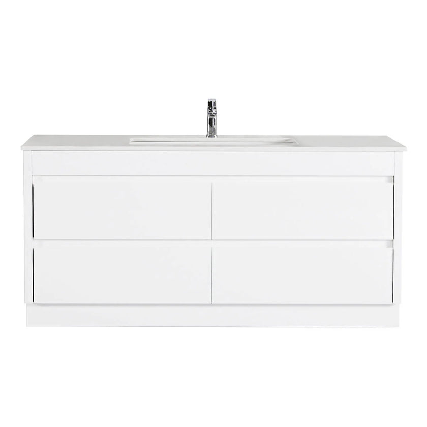 Leona Floor Standing Vanity Including Stone Top and Undermount Basin