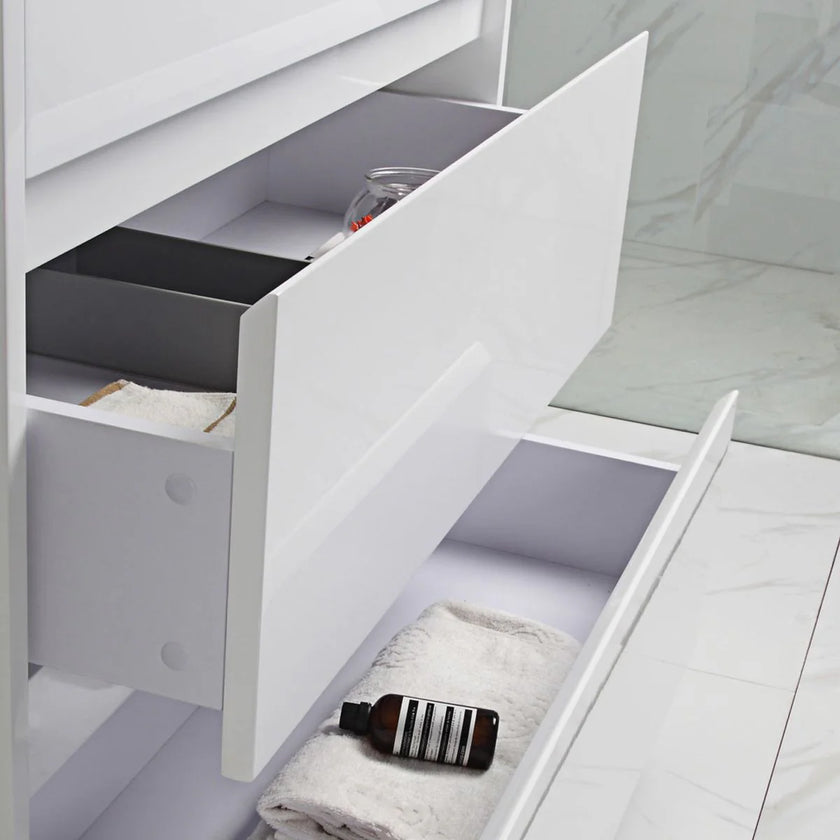 Leona Floor Standing Vanity Including Stone Top and Undermount Basin