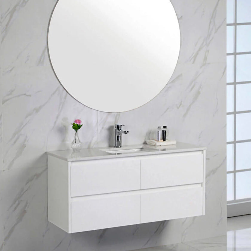 Leona Wall Hung Vanity Including Flat Stone Top