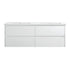 Leona Wall Hung Vanity Including Flat Stone Top