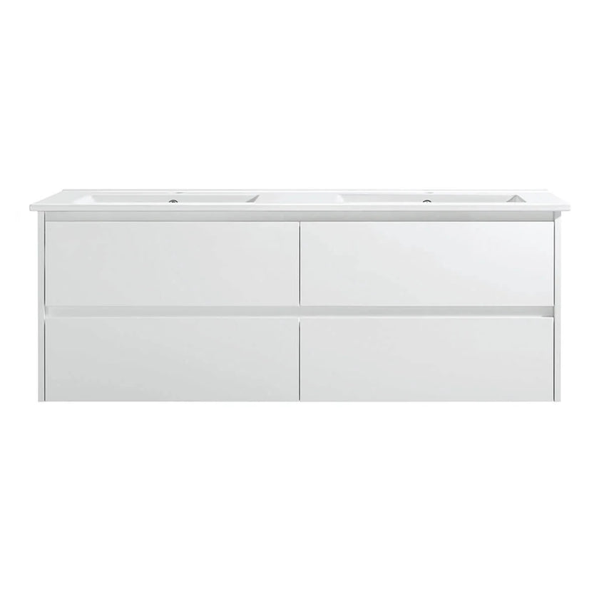 Leona Wall Hung Vanity Including Flat Stone Top