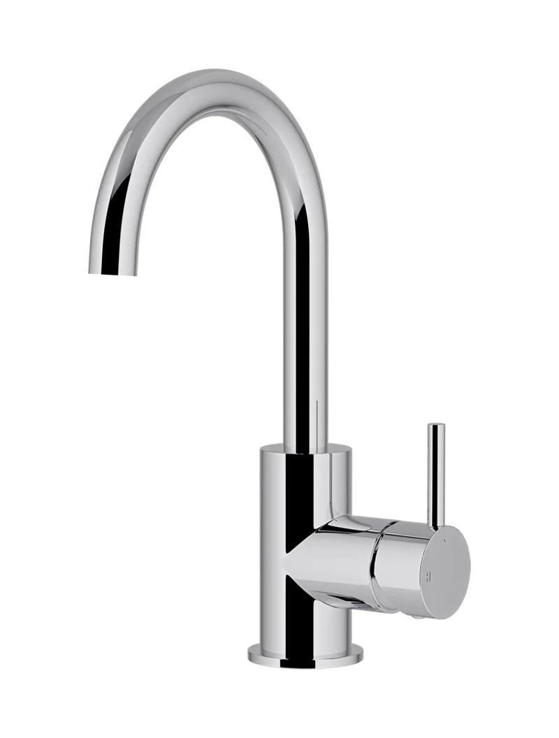 Round Gooseneck Basin Mixer