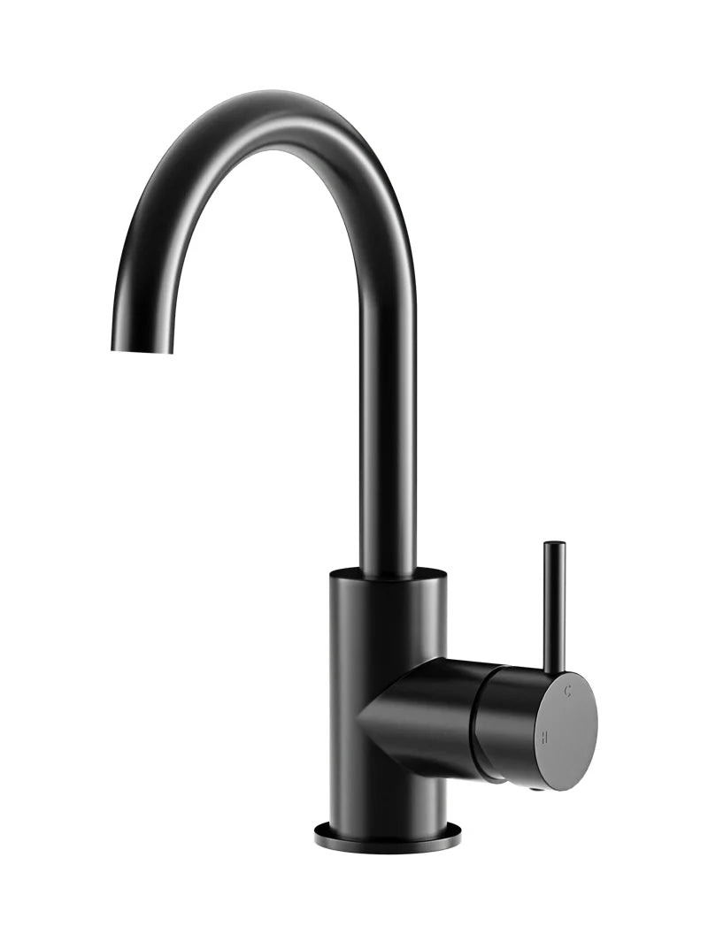 Round Gooseneck Basin Mixer