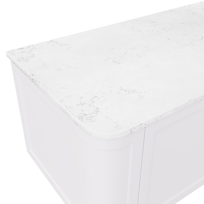 Silica-Free Curved Solid Surface Vanity Benchtop