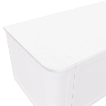 Silica-Free Curved Solid Surface Vanity Benchtop
