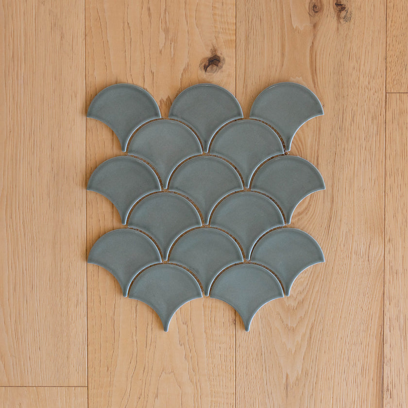 Moroccan Fan Gloss Mosaic Green