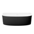 Morocco Back-To-Wall Freestanding Bath Black
