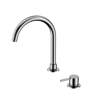 Mecca Hob Basin Mixer Round Swivel Spout