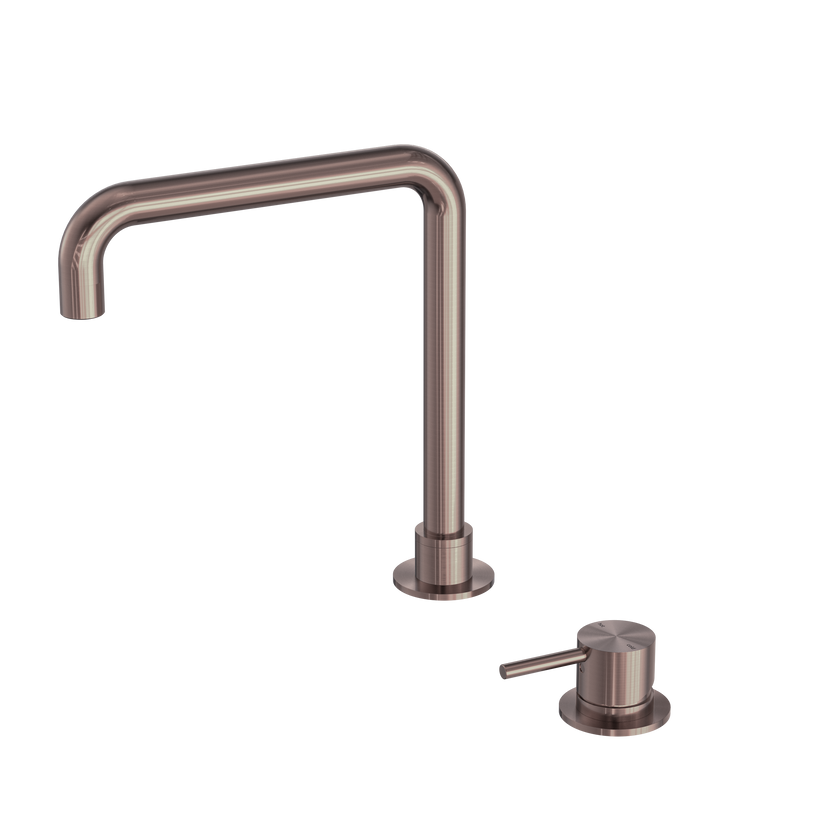 Mecca Hob Basin Mixer Square Swivel Spout