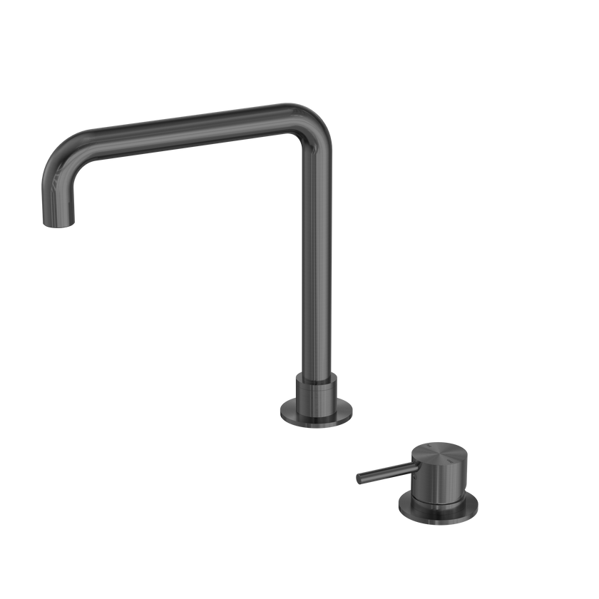 Mecca Hob Basin Mixer Square Swivel Spout