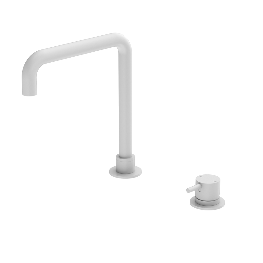 Mecca Hob Basin Mixer Square Swivel Spout