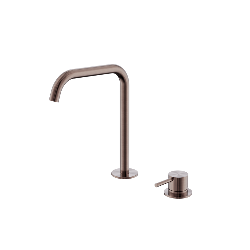 Mecca Hob Bath/Kitchen Mixer Set Edge Spout
