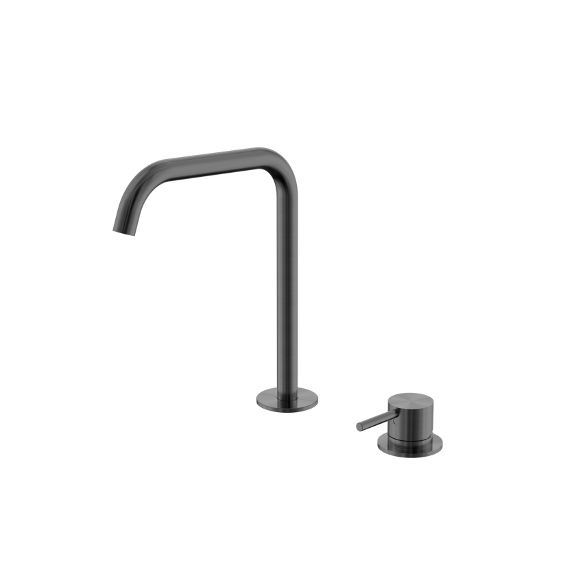 Mecca Hob Bath/Kitchen Mixer Set Edge Spout