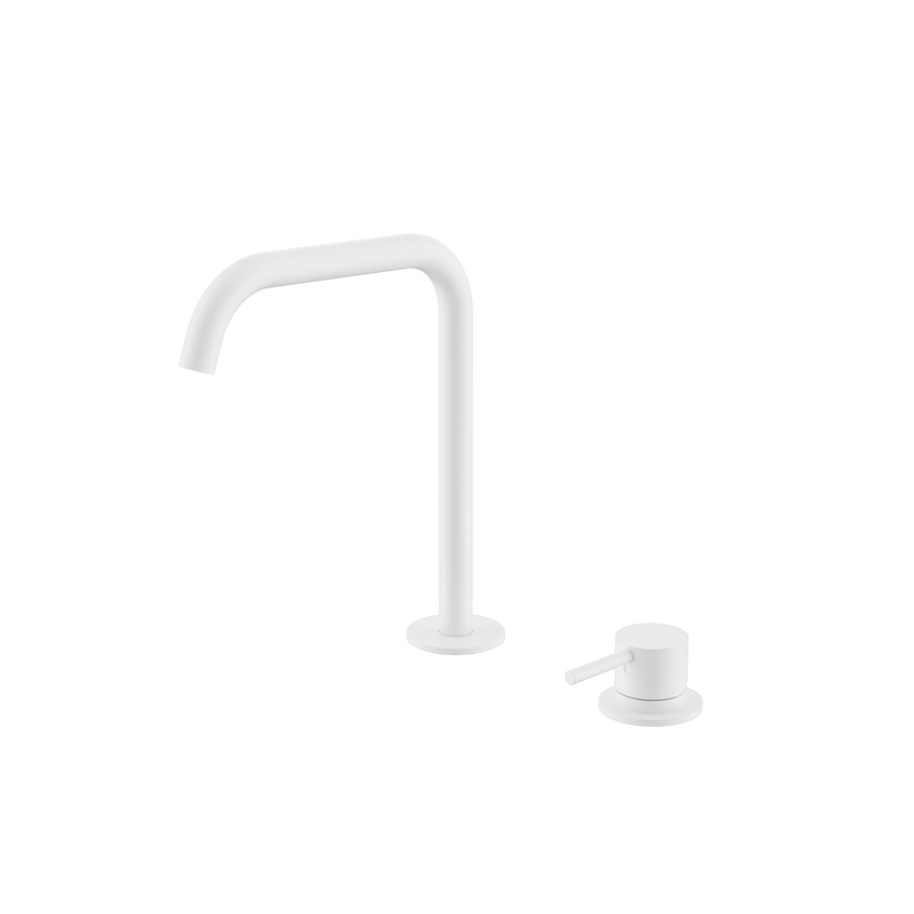 Mecca Hob Bath/Kitchen Mixer Set Edge Spout