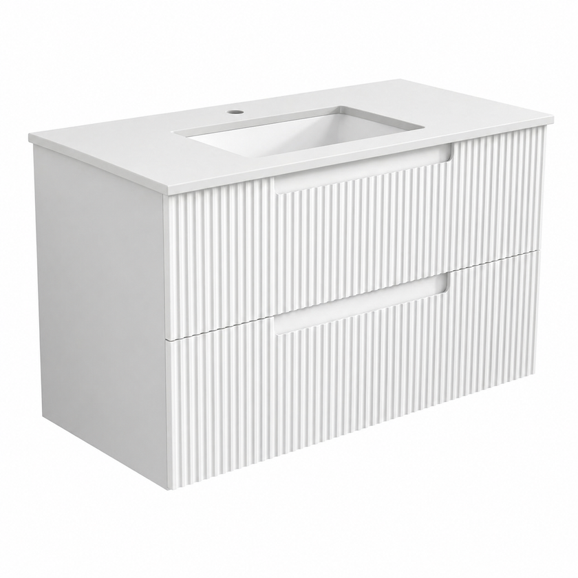 Neva Wall Hung Vanity Including Ceramic Top