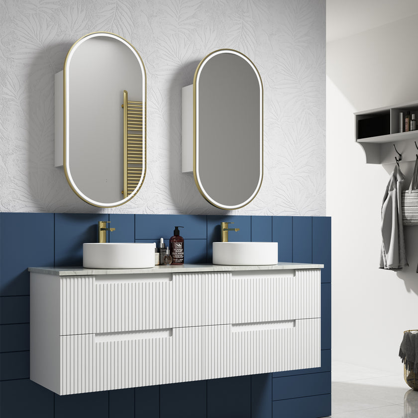 Neva Wall Hung Vanity Including Flat Stone Top