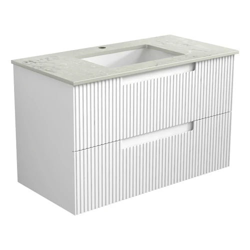 Neva Wall Hung Vanity Including Stone Top and Undermount Basin