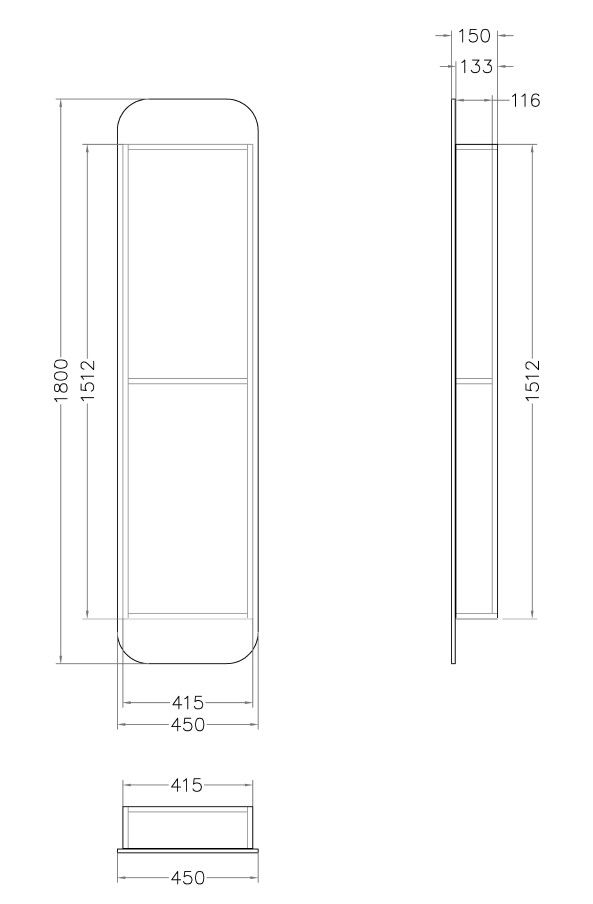 Tall Mirror Cabinet