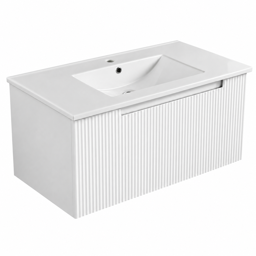 Perla Wall Hung Mark 2 Vanity Including Ceramic Top