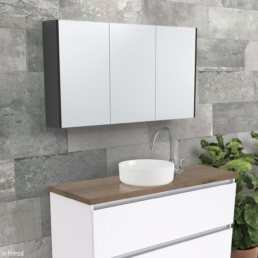 Mirror Cabinet With Satin Side Panels