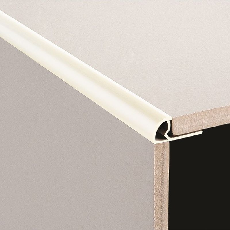 PVC Trade Trim Round Edge 2.5m x 10mm/8mm White