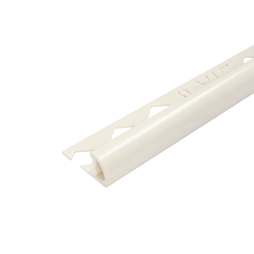 PVC Trade Trim Round Edge 2.5m x 10mm/8mm White