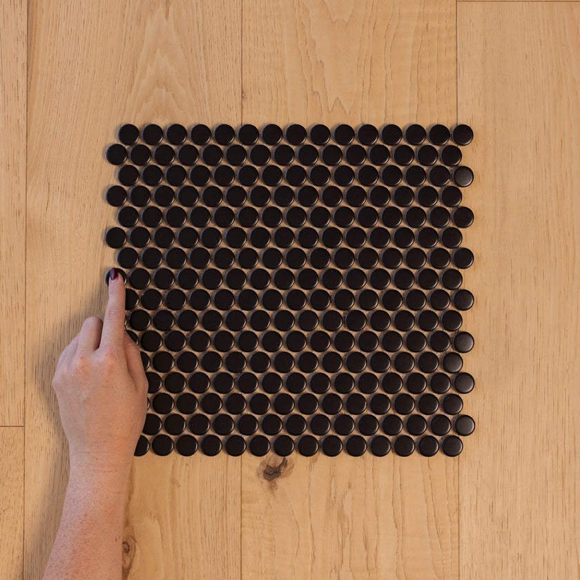 Penny Rounds Satin Black