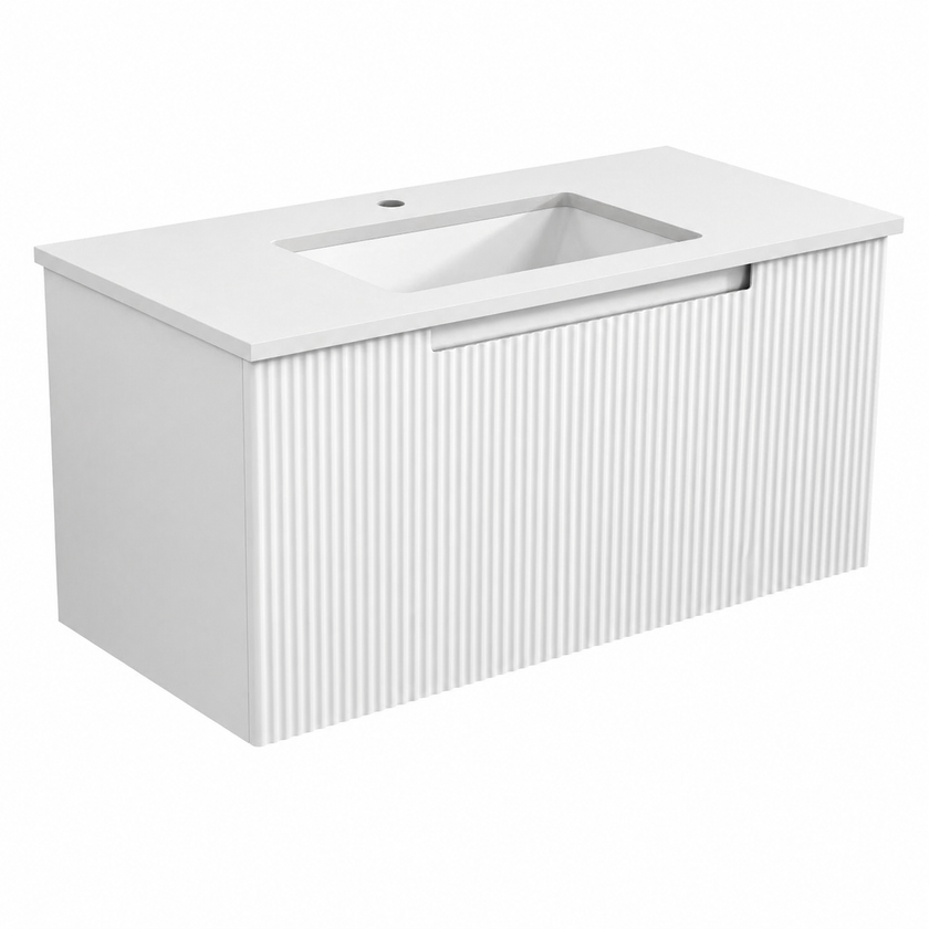 Perla Wall Hung Mark 2 Vanity Including Ceramic Top