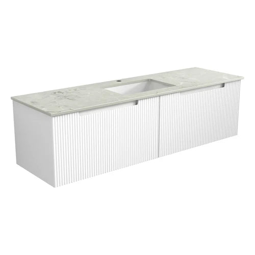 Perla Wall Hung Mark 2 Vanity Including Stone Top and Undermount Basin