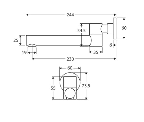 Michelle Round Swivel Bath Outlet